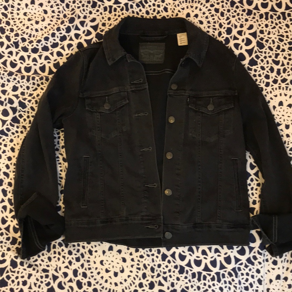 Levi’s Washed Black Denim Trucker Jacket